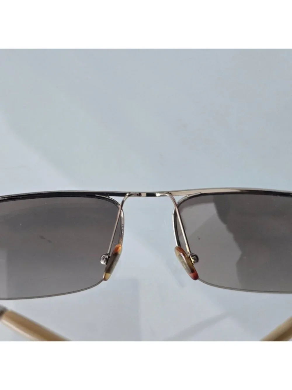 Vintage John Varvatos V100 Sunglasses Shiny Silver 56 -17 135